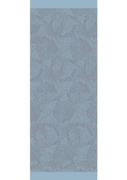 Mayra Desen Çift Taraflı Şal Koyu Gri-Açık Mavi