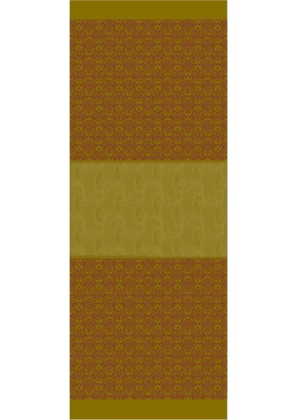 Nora Desen Çift Taraflı Şal Yağ Yeşili-Mürdüm