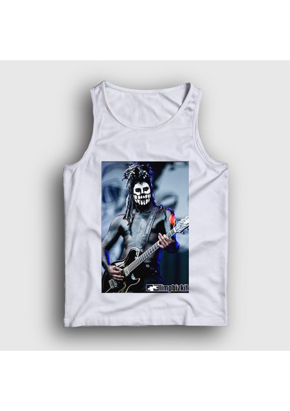 Unisex Beyaz Wes Borland Guitarist Limp Bizkit Atlet