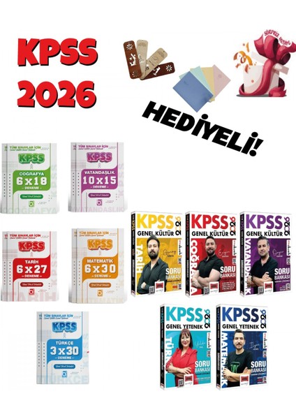2026 Kpss Genel Kültür Genel Yetenek Çözümlü Soru Bankası ve Dene