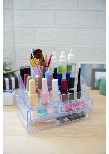 Turuncu Büyük Boy 3 Çekmeceli Makyaj ve Kozmetik Düzenleyici Organizer modelleri