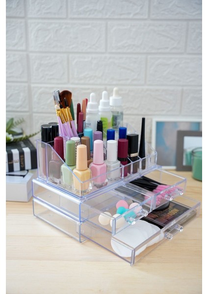 Turuncu Büyük Boy 3 Çekmeceli Makyaj ve Kozmetik Düzenleyici Organizer indirimleri