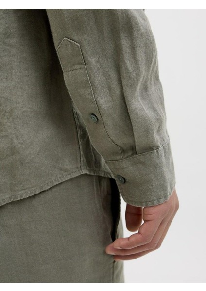 Jack Jones Blalawrence Relax Fit Keten Erkek Gömlek 12273907 modelleri