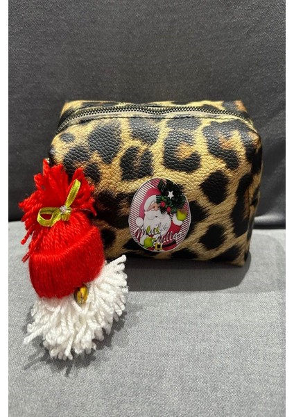 Şık Leopar Makyaj Çantası, Yeni Yıl Hediye Seçeneği