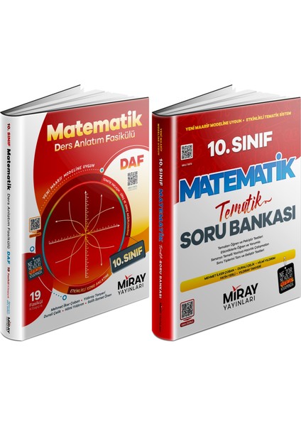 Miray 2026 10. Sınıf Matematik Ders Anlatım Fasikülleri + Tematik Soru Seti 2 Kitap