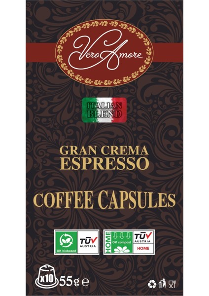 Kapsül Kahve Nespresso Uyumlu 20 Paket (200 Adet)