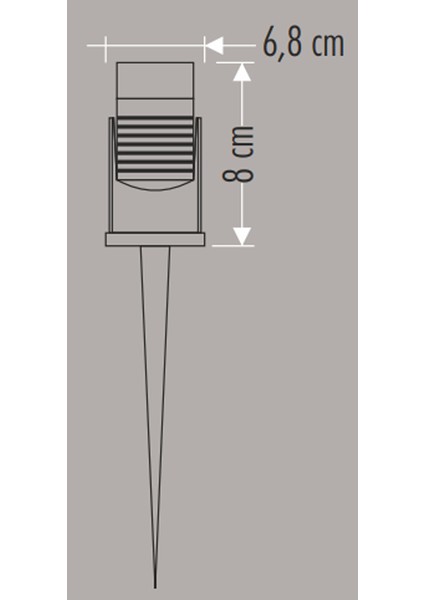 Elektrikle Çalışır 10 Watt Mavi Işık Ampul Dahil Metal Gövde Fonksiyonlu Bahçe Duvar ve Çim Armatürü