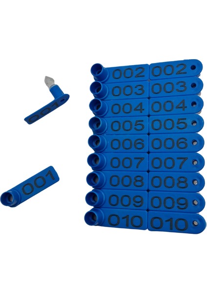 950 Adet Mavi Renk Kuzu Küpesi (Parmak Küpe)+ Pens Ucu Hediye