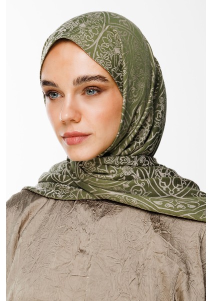 Morocco Desen Çift Taraflı Şal Haki-Somon fiyatları