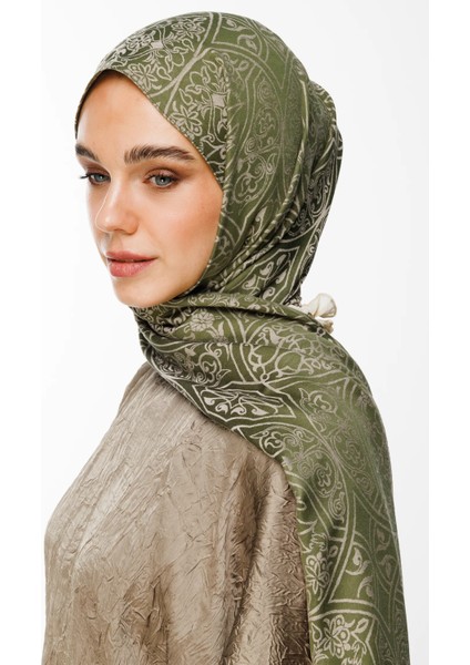 Morocco Desen Çift Taraflı Şal Haki-Somon modelleri