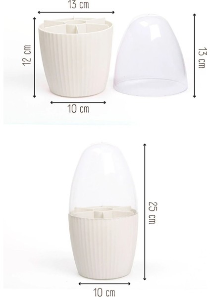 7 Bölmeli Fanus Kapaklı Makyaj Organizeri Şık ve Kullanışlı Tasarım modelleri