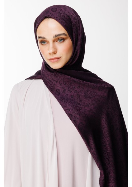 Henna Desen Çift Taraflı Şal Mor-Siyah modelleri