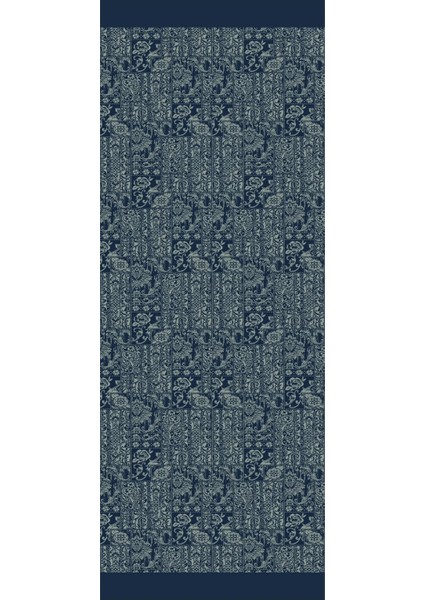 Henna Desen Çift Taraflı Şal Lacivert-Su Yeşili indirimleri