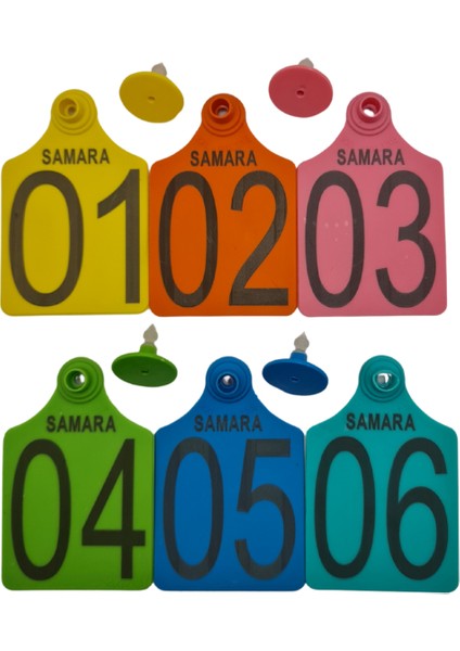 Büyükboy 450 Adet Mavi Xl Büyükboy Hayvan Küpesi+Pens Ucu Hediye