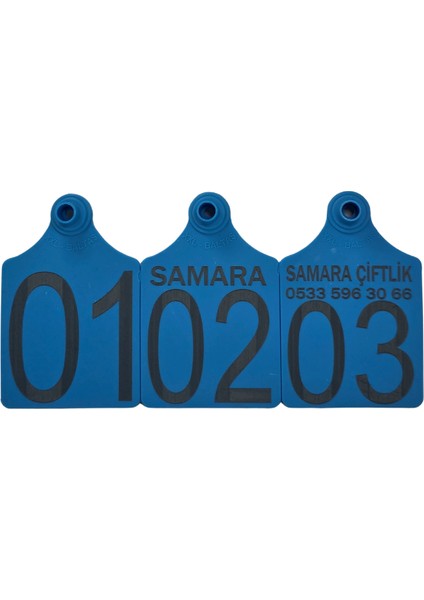 Büyükboy 450 Adet Mavi Xl Büyükboy Hayvan Küpesi+Pens Ucu Hediye