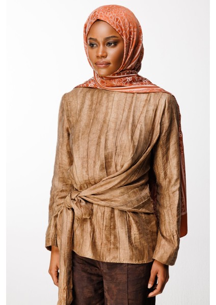 Lavin Desen Çift Taraflı Şal Tarçın-Bej fiyatları