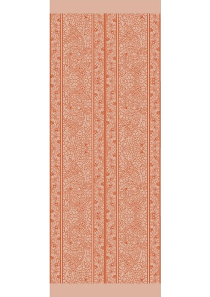 Lavin Desen Çift Taraflı Şal Tarçın-Bej