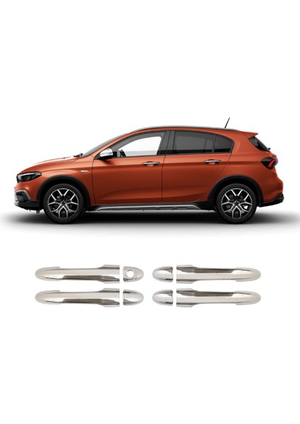 Fiat Egea Cross Uyumlu 2016 ve Üzeri Krom Kapı Kolu 4 Kapı Paslanmaz Çelik fiyatları