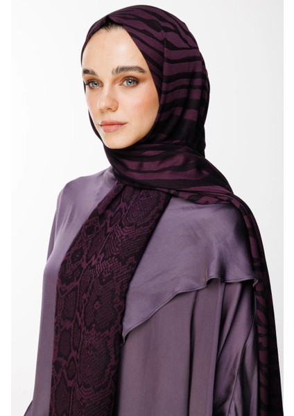 Riad Desen Çift Taraflı Şal Mor-Siyah fiyatları