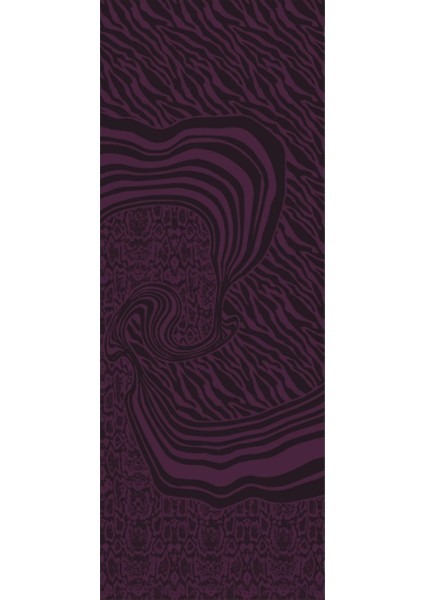 Riad Desen Çift Taraflı Şal Mor-Siyah