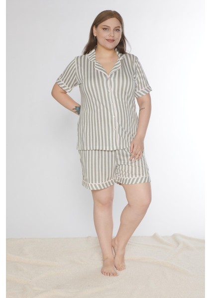 Alperi Boydan Düğmeli Battal Şort Takım B760-11 fırsatları