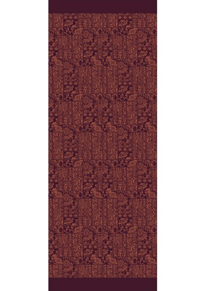 Henna Desen Çift Taraflı Şal Mor-Turuncu fırsatları