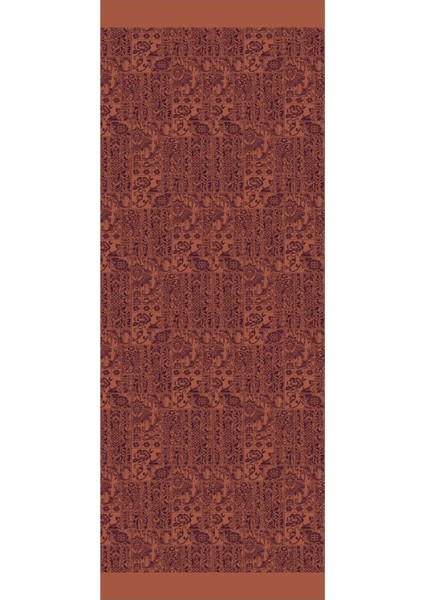 Henna Desen Çift Taraflı Şal Mor-Turuncu indirimleri