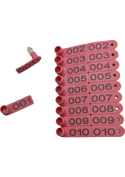 650 Adet Pembe Renk Kuzu Küpesi (Parmak Küpe)+ Pens Ucu Hediye