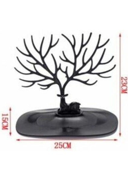 Siyah Geyik Tasarımlı Takı ve Mücevher Standı, Şık ve Kullanışlı Dekorasyon Aracı fiyatları