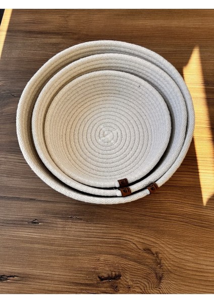 El Yapımı 3'lü Doğal Hasır Sepet, Çok Amaçlı ve Şık Depolama Çözümü