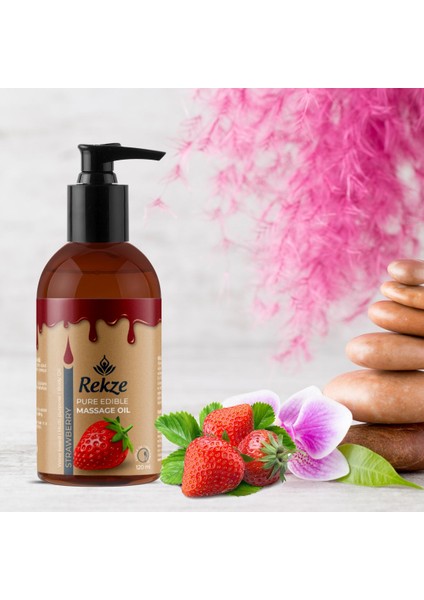 Nemlendirici Çikolata ve Çilek Aromalı Vücut Masaj Yağı modelleri