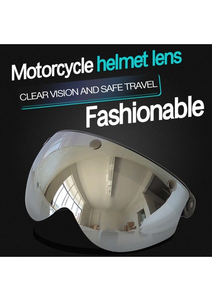 Motosiklet Anti-Uv Anti-Scratch Kask Lens Moda Visor Rüzgar Kalkanı Lens Evrensel Standart 3-Snap Açık Yüz Kaskları (Yurt Dışından) fırsatları
