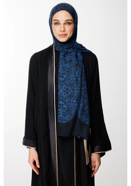 Morocco Desen Çift Taraflı Şal Siyah-Indigo fırsatları