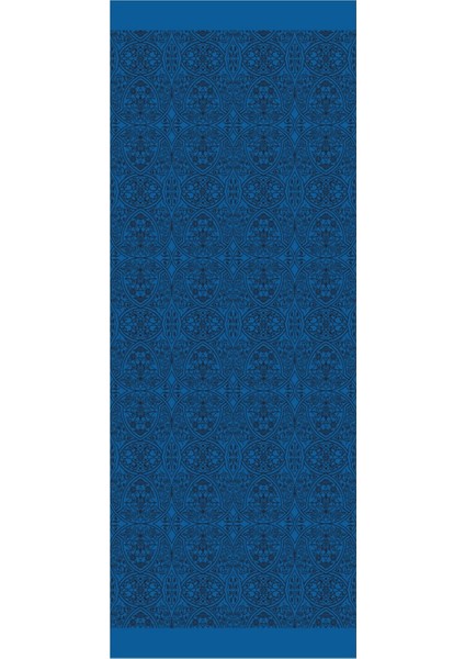 Morocco Desen Çift Taraflı Şal Siyah-Indigo