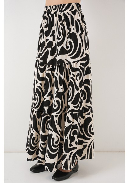 1898 Desenli Uzun Etek - C.siyah fiyatları