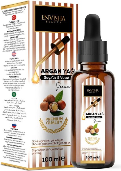 Envisha Beauty Argan Yağı 100 ml