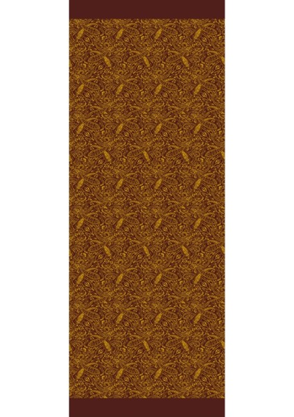 Velora Desen Çift Taraflı Şal Mürdüm-Sarı