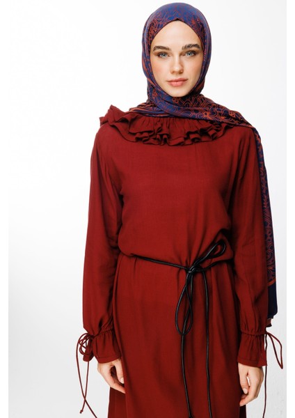 Lavin Desen Çift Taraflı Şal Lacivert-Soğan Kabuğu fiyatları