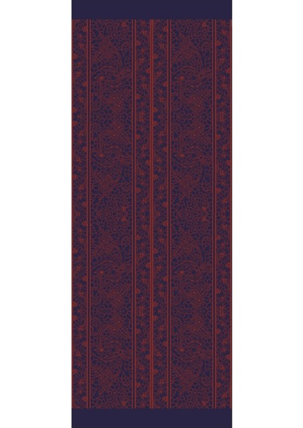 Lavin Desen Çift Taraflı Şal Lacivert-Soğan Kabuğu indirimleri