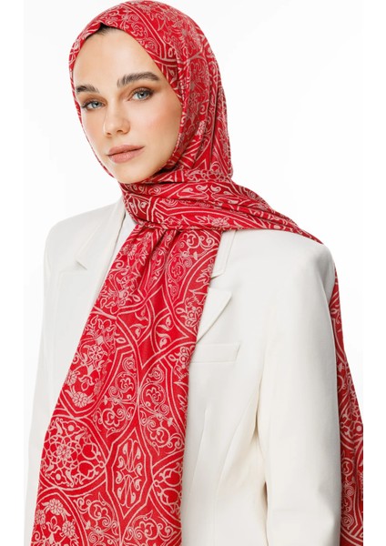 Morocco Desen Çift Taraflı Şal Bordo-Mint Yeşili fiyatları