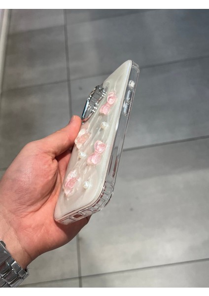 Iphone 16 Uyumlu Kelebek Figürlü Epoksi Tasarım Sert Şeffaf Silikon Kılıf fiyatları