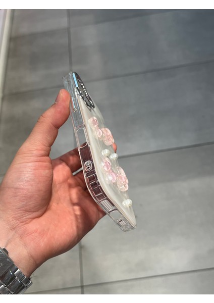 Iphone 16 Uyumlu Kelebek Figürlü Epoksi Tasarım Sert Şeffaf Silikon Kılıf modelleri