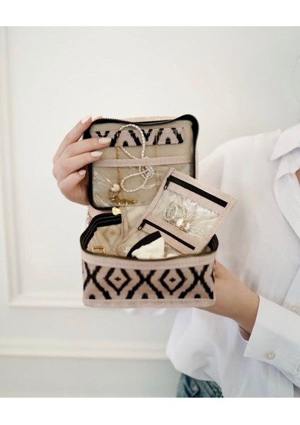 Seyahat Takı Organizer Çanta, 16X12X8.5 ve 12X15 Cm, Şık ve Düzenli Taşıma Sağlar fırsatları