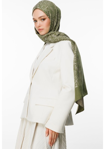 Velora Desen Çift Taraflı Şal Haki-Somon fiyatları