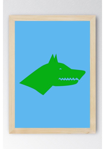 Göktürk Devleti Bayrağı Çerçeveli Tablo