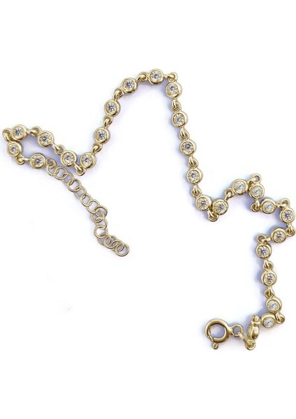 Sonsuzluğun Işıltısı 925 Ayar Gümüş Zirkon Taşlı Yuvarlak Model Bileklik fiyatları