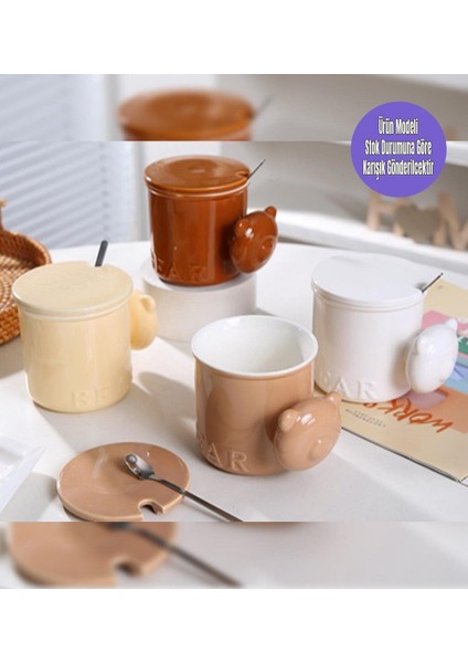 Renkli ve Sevimli Ayı Figürlü Seramik Kupa, Keyifli Içecek Deneyimi Için Ideal