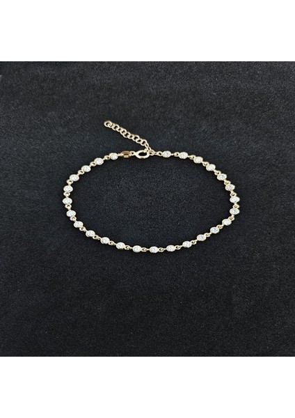 Sonsuzluğun Işıltısı 925 Ayar Gümüş Zirkon Taşlı Yuvarlak Model Bileklik fırsatları