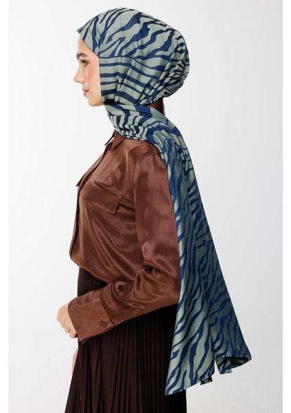 Riad Desen Çift Taraflı Şal Lacivert-Su Yeşili fiyatları