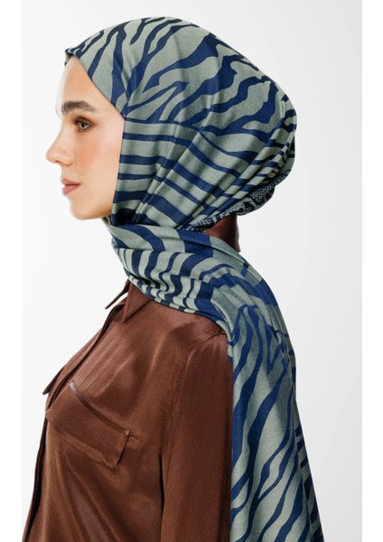 Riad Desen Çift Taraflı Şal Lacivert-Su Yeşili fırsatları